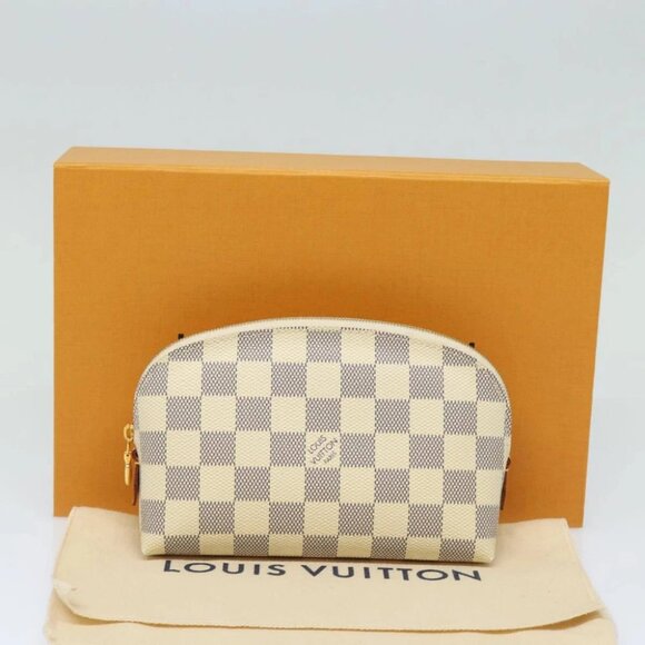 LOUIS VUITTON Damier Azur Pochette Cosmetic PM Pouch - Picture 14 of 14